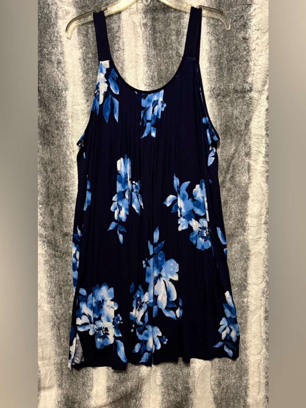 Simply Vera Vera Wang Navy Blue Floral Chemise size XXL (20) - Picture 11 of 11
